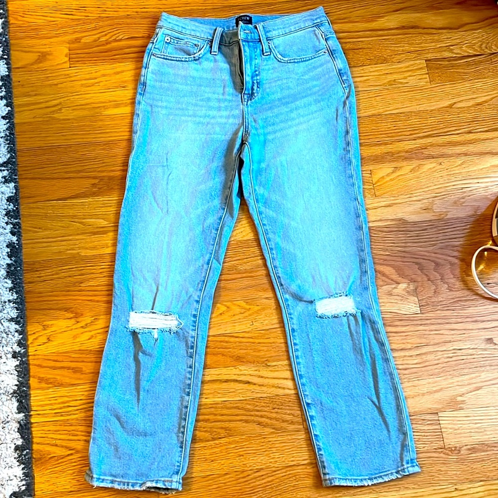 Jcrew ripped jeans